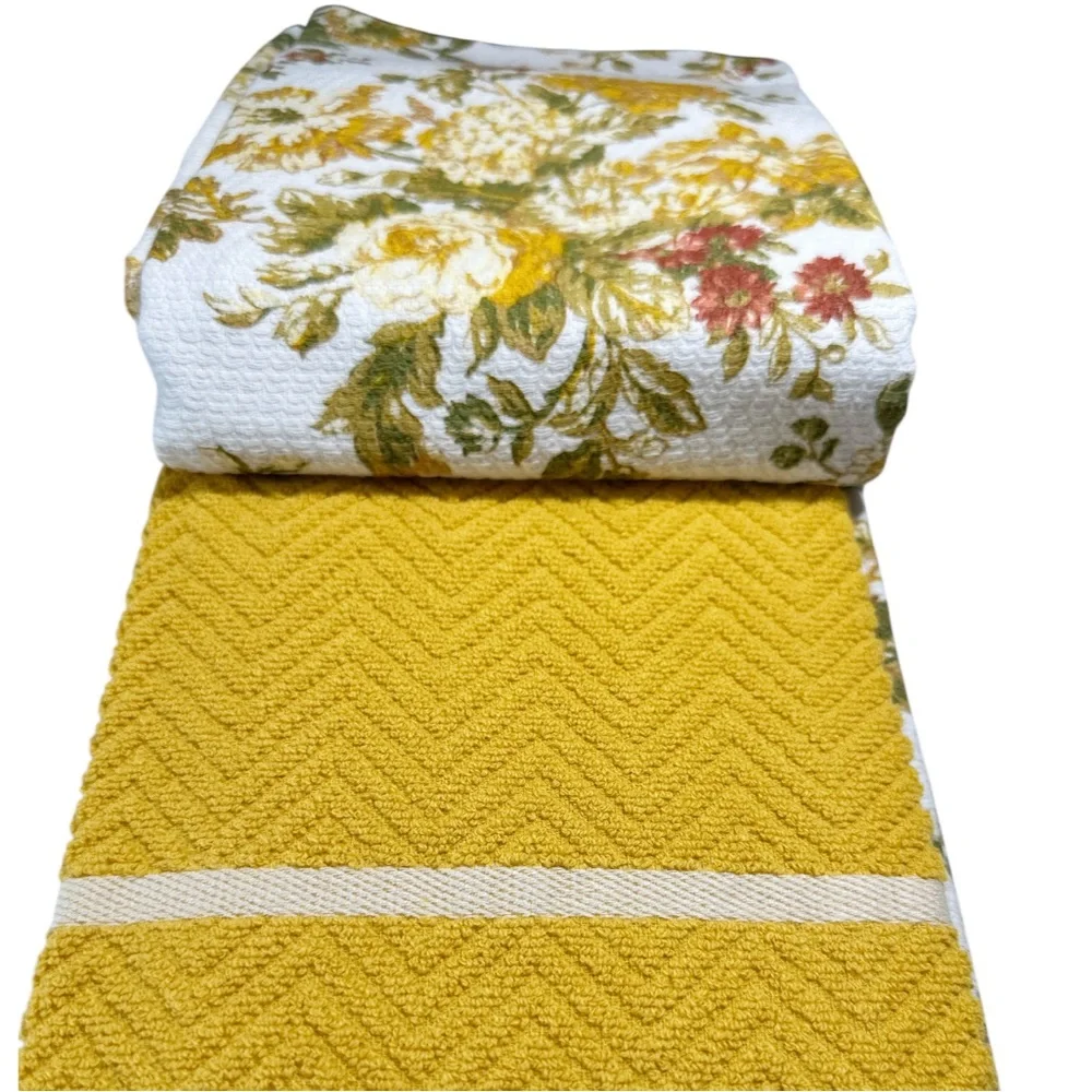 NEW Lauren Ralph Lauren QUILTED ROSE GOLD Kitchen Towel Set/3